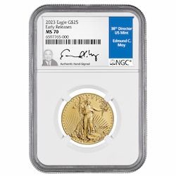 2023 NGC MS-70 Early Releases 1/2 oz American Gold Eagle Coin - Edmund C. Moy Label