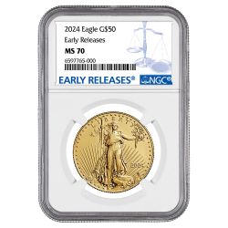 2024 NGC MS-70 Early Release 1 oz American Gold Eagle Coin