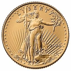 2026 1/10 oz American Gold Eagle Coin BU