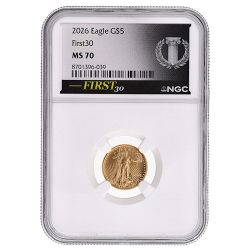 2026 NGC MS-70 FIRST30™ 1/10 oz American Gold Eagle Coin