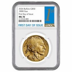 2026 NGC MS-70 First Day of Issue 1 oz American Gold Buffalo Coin