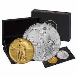 2026 US Best of the Mint 1916 Standing Liberty Quarter Gold Coin and Silver Medal Set