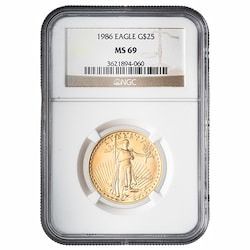 1986 NGC MS-69 1/2 oz American Gold Eagle Coin