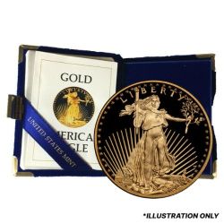 1 oz US Gold Eagle Proof Coin w/ Box and COA – Random Year