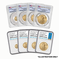 NGC/PCGS PF/PR-70 American Gold Eagle Proof 4-Coin Set - Random Year
