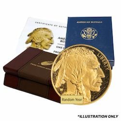 1 oz American Gold Buffalo Proof Coin with Box and COA - Random Year