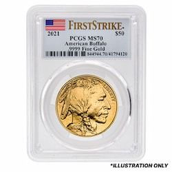 PCGS MS-70 1 oz American Gold Buffalo Coin - Random Year