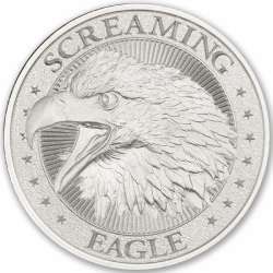 2 oz Intaglio Mint Screaming Eagle Silver Round - High Relief