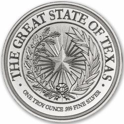 1 oz Texas Seal Silver Round