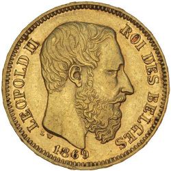 20 Francs Belgium Gold Coin Avg Circulated - Random Years