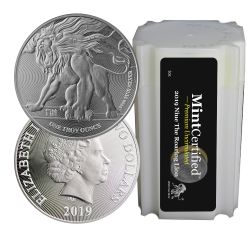 2019 Roaring Lion Silver Coin Roll - MintCertified™ PU