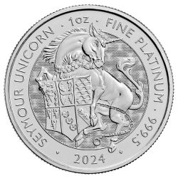 2024 1 oz Tudor Beast The Seymour Unicorn Platinum Coin