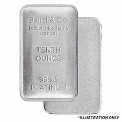 1/10 oz Platinum Bar - Design Our Choice