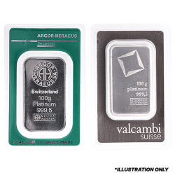 100 Gram Platinum Bars - Design Our Choice