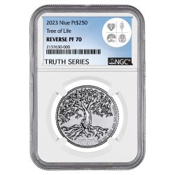 2023 NGC Reverse PF-70 1 oz Tree of Life Proof Platinum Coin