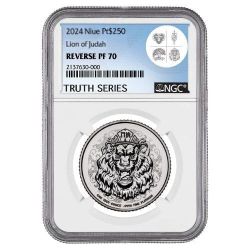 2024 NGC PR-70 1 oz Roaring Lion Reverse Proof Platinum Coin