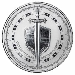 2024 1 oz Sword of Truth Reverse Proof Platinum Coin