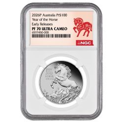 2026 NGC PF-70 Early Releases 1 oz Year of the Horse Proof Platinum Coin - Lunar Series III