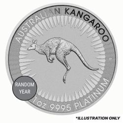 1 oz Australian Platinum Kangaroo Coin (Random Year, BU)