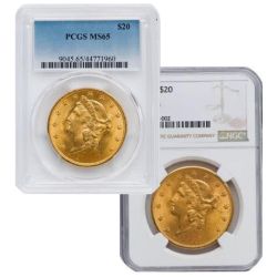 NGC/PCGS MS-65 $20 Liberty Double Eagle Gold Coin - Random Year