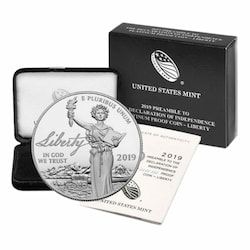 2019 1 oz American Platinum Eagle Proof Coin - Preamble to the Declaration of Independence Series