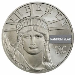1 oz American Platinum Eagle Burnished Coin in Capsule - Random Year
