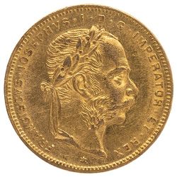 Random 20 Francs / 8 Florin Austrian Gold Coin