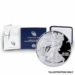 US 1 oz American Silver Eagle Proof Coin - Random Year w/Box & COA