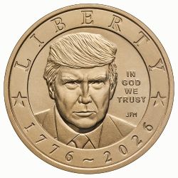 2026-P US President Donald Trump Dollar Coin in Capsule