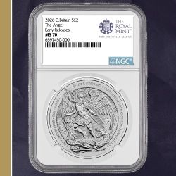 2026 NGC MS-70 Early Releases 1 oz British Angel Silver Coin