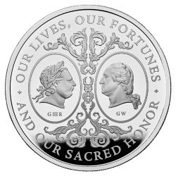 2025 5 oz British Two Georges Proof Silver Coin with Box & COA