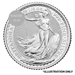 1/4 oz Silver Britannia Coin - Random Year