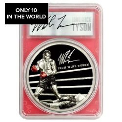 2023 PCGS PR-70 10 oz Celebrity Mint Mike Tyson Silver Coin - Signature Series