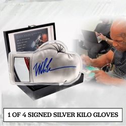 Mike Tyson Signed Autographed Silver Boxing Glove 1 Kilo Coin - 2025 Celebrity Mint