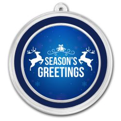 1 oz Silver Holiday Round - Season's Greetings
