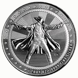 1 oz The Gunslinger Silver Round - Cowboy Series