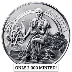 5 oz Avaritia - Greed: Seven Deadly Sins Silver Reverse Proof - The Awakening Series