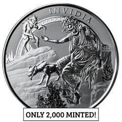 5 oz Invidia - Envy: Seven Deadly Sins Silver Reverse Proof - The Awakening Series