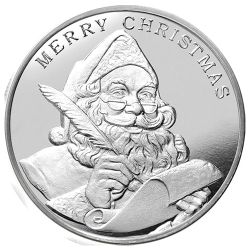2025 1 oz Santa's List Silver Round 2025 1 oz Santa's List Silver Round