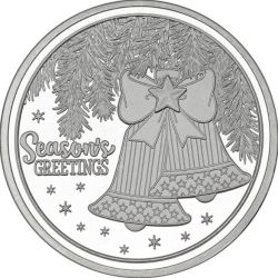 2018 1 oz Holiday Bells Silver Round
