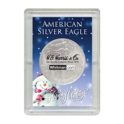 Silver Eagle Happy Holidays Plastic Case (Snowman)