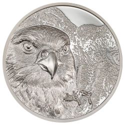 2023 1 oz Mongolian Falcon Ultra High Relief Proof Silver Coin