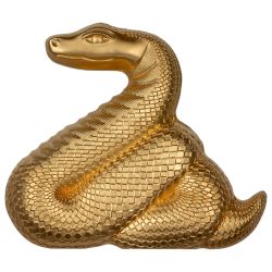 2025 1 oz Nimble Snake Gilded Silver Coin - Lunar Year Collection