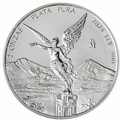 2024 2 oz Mexican Silver Libertad Reverse Proof Coin