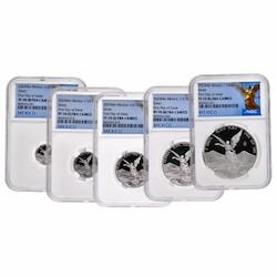 2025 NGC PF-70 First Day of Issue 5-Coin Mexican Silver Libertad Proof Set