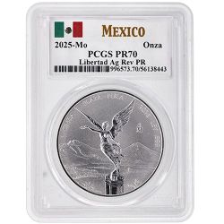 2025 PCGS PR-70 1 oz Mexican Silver Libertad Reverse Proof Coin