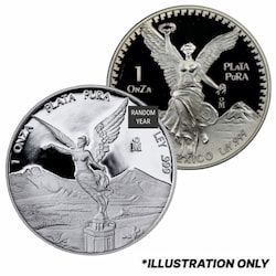 1 oz Mexican Silver Libertad Proof Coin - Random Year