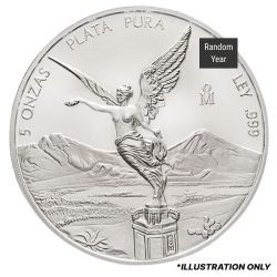 5 oz Mexican Silver Libertad Coin - Random Year