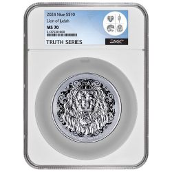 2024 NGC MS-70 5 oz Roaring Lion Silver Coin - High Relief