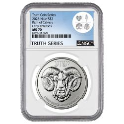2025 NGC MS-70 Early Releases 1 oz Ram of Calvary Silver Coin